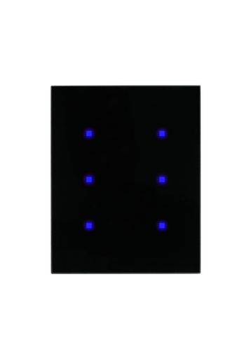 [VEN-6S-BUS Black] Venera Bus 6 Gang touch panel,Black