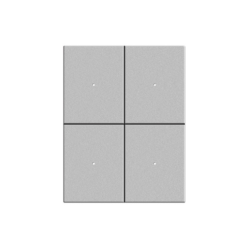 [VEN-CVR-MTL-4G Silver] Venera Metal 4 Gangs Cover,Metal Silver