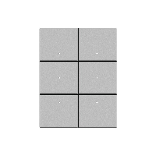 [VEN-CVR-MTL-6G Silver] Venera Metal Cover 6 Gangs,Metal Silver