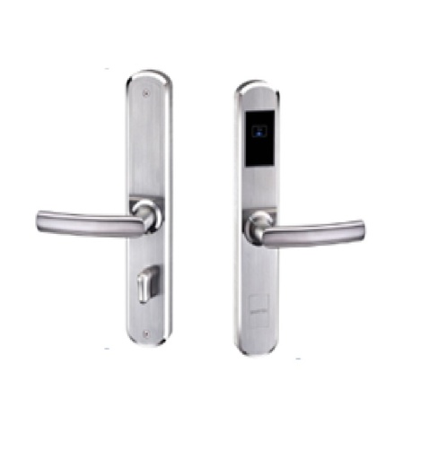 [TIS-E200-SLV] "Mifare hotel card lock,proximity Pure 304# panel/ handle/handle collar/cylinder American standard 5 latches mortise Work with alkaline battery Emergency key for backup use 500,000 times life test Offline system for management Die casting 304# stainless steel mortise latch and deadbolt,Stainless steel