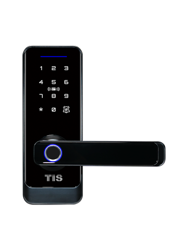 [TIS-A233F-BLK   Single] "Smart BLE Digital Fingerprint Lock, Work with proximity card Aluminum alloy panel/handle Black oxidation treatment Available for 60/85,55/72 mortise or single latch Work with alkaline battery Emergency key for backup use 300,000 times life test Work with bluetooth technology Support remote passcode change Available for WIFI hub for remote management(optional)",Single/5050