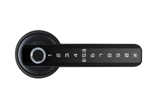 [TIS-H168F-BLK  (Single)] "Smart Bluetooth Lever Lock, Work with bluetooth Zinc alloy panel Black nickel treatment Work with 60 single latch/5572 mortise Work with alkaline battery Emergency key for backup use 200,000 times life test Work with bluetooth technology Support remote passcode change Available for WIFI hub for remote management(optional)",Single/5050
