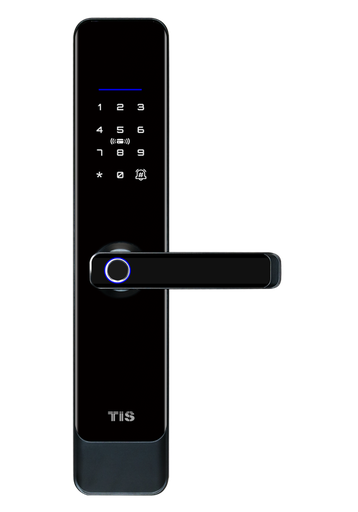 [TIS-E908F-BLK  (5572/6085)] "Smart Bluetooth digital lock, Work with proximity card Aluminum alloy panel/handle Black oxidation treatment Available for 60/68 mortise/6085 mortise Work with alkaline AA battery Emergency key for backup use 200,000 times life test Work with tuya Wi-fi&BLE dual module Support dynamic passcode With door bell function(standard)",(5572/6085)