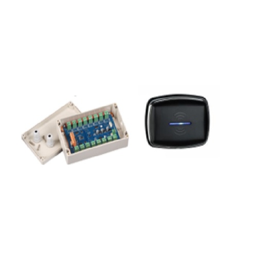 [TIS-EC01-16F] Card Reader with Elevator Control, Support Mifare S50 card. *Work with the lock management software together. *Support the keycard issued from the lock management software. Free mode Floor mode Floor+Time mode."