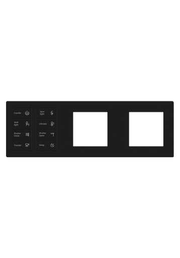 [TIS-SIR-8G-3F Black] SIR Series 8 gang in Three Frame black